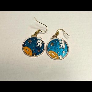 Moon man earrings